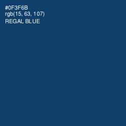 #0F3F6B - Regal Blue Color Image